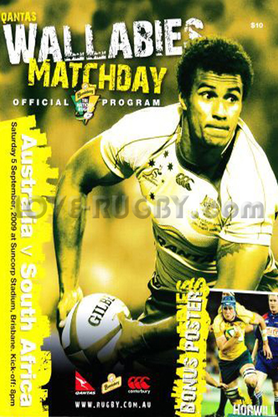 2009 Australia v South Africa  Rugby Programme